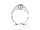 White gold Fancy Pink Heart Cut Cut Halo Diamond Pavé Engagement Ring with Milgrain Detailing_15