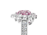 White gold Fancy Pink Heart Cut Cut Halo Diamond Pavé Engagement Ring with Milgrain Detailing_17