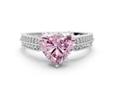 White gold Fancy Pink Heart Cut Cut Pave Split Shank Engagement Ring with Four-Prong Setting_12
