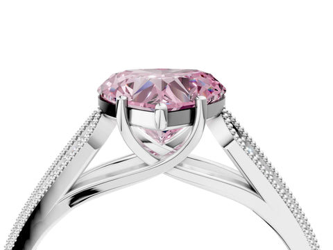 White gold Fancy Pink Heart Cut Cut Pave Split Shank Engagement Ring with Four-Prong Setting_16
