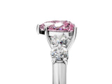 White gold Fancy Pink Heart  Cut Diamond Five-Stone Prong Set White Gold Ring_34
