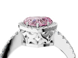 White gold Fancy Pink Heart Cut Diamond Halo Engagement Ring with Pavé Band and Prong Setting_43