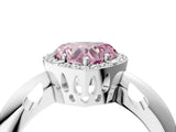 White gold Fancy Pink Heart  Cut Diamond Halo Engagement Ring with Split Shank and Four-Prong Setting_95