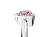 White gold Fancy Pink Heart  Cut Diamond Halo Engagement Ring with Split Shank and Four-Prong Setting_96