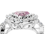 White gold Fancy Pink Heart Cut Diamond Halo Ring with Pavé Band and Four-Prong Setting_57
