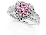 White gold Fancy Pink Heart Cut Diamond Halo Split Shank Engagement Ring_52