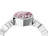 White gold Fancy Pink Heart  Cut Diamond Milgrain Marquise Band with Prong Setting_7