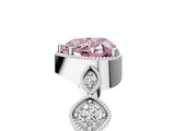 White gold Fancy Pink Heart  Cut Diamond Milgrain Marquise Band with Prong Setting_8