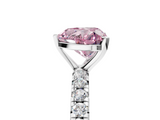 White gold Fancy Pink Heart  Cut Diamond Pavé Band with Four-Prong Setting_25
