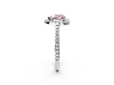 White gold Fancy Pink Heart Cut Diamond Pavé Halo Ring with Four-Prong Setting_50