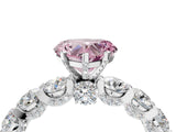 White gold Fancy Pink Heart Cut Diamond Side Stone Engagement Ring with Four-Prong Setting_40