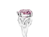 White gold Fancy Pink Heart Cut Diamond Solitaire Celtic Knot Ring with Four-Prong Setting_71