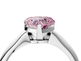 White gold Fancy Pink Heart Cut Diamond Solitaire Engagement Ring with Classic Band and Four-Prong Setting_103