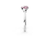 White gold Fancy Pink Heart Cut Diamond Solitaire Engagement Ring with Classic Band and Four-Prong Setting_38