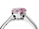 White gold Fancy Pink Heart Cut Diamond Solitaire Engagement Ring with Classic Band and Four-Prong Setting_40