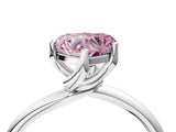 White gold Fancy Pink Heart Cut Diamond Solitaire Engagement Ring with Four-Prong Setting and Classic Band_24
