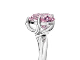 White gold Fancy Pink Heart Cut Diamond Solitaire Engagement Ring with Four-Prong Setting and Classic Band_25