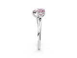 White gold Fancy Pink Heart Cut Diamond Solitaire Engagement Ring with Four-Prong Setting and Classic Band_34