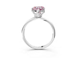 White gold Fancy Pink Heart Cut Diamond Solitaire Engagement Ring with Four-Prong Setting and Classic Band_35