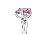 White gold Fancy Pink Heart Cut Diamond Solitaire Engagement Ring with Four-Prong Setting and Classic Band_37