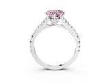 White gold Fancy Pink Heart Cut Diamond Split Shank Pavé Engagement Ring with Four-Prong Setting_89