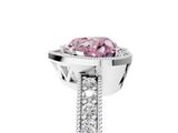 White gold Fancy Pink Heart  Cut Halo Diamond Pave Band Ring with Four-Prong Setting_50