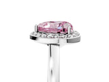 White gold Fancy Pink Heart Cut Halo Diamond Ring with Solitaire Band and Prong Setting_17