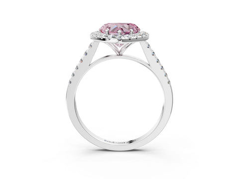 White gold Fancy Pink Heart Cut Halo Pave Diamond Engagement Ring with Four-Prong Setting_63