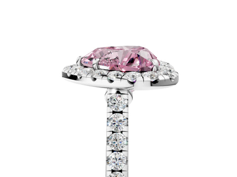 White gold Fancy Pink Heart Cut Halo Pave Diamond Engagement Ring with Four-Prong Setting_65