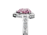White gold Fancy Pink Heart  Cut Halo Pave Split Shank Prong Setting Ring_36