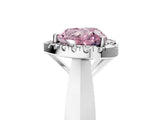 White gold Fancy Pink Heart  Cut Halo Solitaire Engagement Ring with Square Band and Four-Prong Setting_19