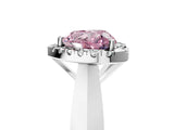 White gold Fancy Pink Heart  Cut Halo Solitaire Engagement Ring with Square Band and Four-Prong Setting_83