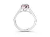 White gold Fancy Pink Heart Cut Solitaire Cathedral Diamond Engagement Ring with Channel-Set Band and Four-Prong Setting_18
