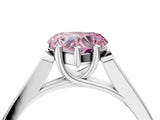 White gold Fancy Pink Heart Cut Solitaire Cathedral Diamond Engagement Ring with Channel-Set Band and Four-Prong Setting_19