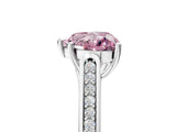 White gold Fancy Pink Heart Cut Solitaire Cathedral Diamond Engagement Ring with Channel-Set Band and Four-Prong Setting_20