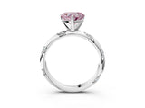 White gold Fancy Pink Heart Cut Solitaire Diamond Engagement Ring with Twisted Pave Band and Four-Prong Setting_22