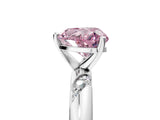 White gold Fancy Pink Heart Cut Solitaire Diamond Engagement Ring with Twisted Pave Band and Four-Prong Setting_24