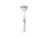 White gold Fancy Pink Heart Cut Solitaire Diamond Ring with Six-Prong Setting and Classic Band_71