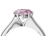 White gold Fancy Pink Heart Cut Solitaire Diamond Ring with Six-Prong Setting and Classic Band_73