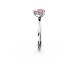 White gold Fancy Pink Heart  Cut Solitaire Engagement Ring with Four-Prong Setting and Classic Band_22