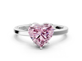 White gold Fancy Pink Heart  Cut Solitaire Engagement Ring with Four-Prong Setting on a Classic Band_19
