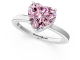 White gold Fancy Pink Heart  Cut Solitaire Engagement Ring with Four-Prong Setting on a Classic Band_20