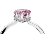 White gold Fancy Pink Heart  Cut Solitaire Engagement Ring with Four-Prong Setting on a Classic Band_23