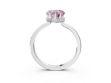 White gold Fancy Pink Heart  Cut Solitaire Engagement Ring with Four-Prong Setting on a Classic Band_23