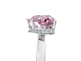 White gold Fancy Pink Heart  Cut Solitaire Engagement Ring with Four-Prong Setting on a Classic Band_25