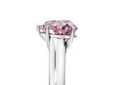 White gold Fancy Pink Heart Cut Solitaire Engagement Ring with Tapered Band and Four-Prong Setting_20