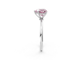 White gold Fancy Pink Heart  Cut Solitaire Engagement Ring with Thin Band and Four-Prong Setting_5