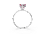 White gold Fancy Pink Heart  Cut Solitaire Engagement Ring with Thin Band and Four-Prong Setting_6