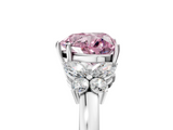 White gold Fancy Pink Heart  Cut Solitaire Floral Diamond Ring with Four-Prong Setting_64
