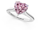 White gold Fancy Pink Heart  Cut Solitaire Ring with Cathedral Band and Four-Prong Setting_59